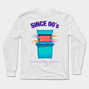 Since 2000s Gamer and Proud - Gamer gift - Retro Videogame Long Sleeve T-Shirt